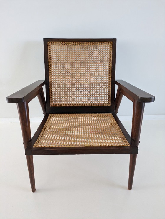 Image 1 of Handwoven vintage rattan lounge set, brand unknown, in excellent condition