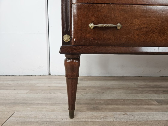 Vintage eiken ladekast met zes laden en glazen blad, 1960 – Ladekasten, Wood (photo 18 of 23)