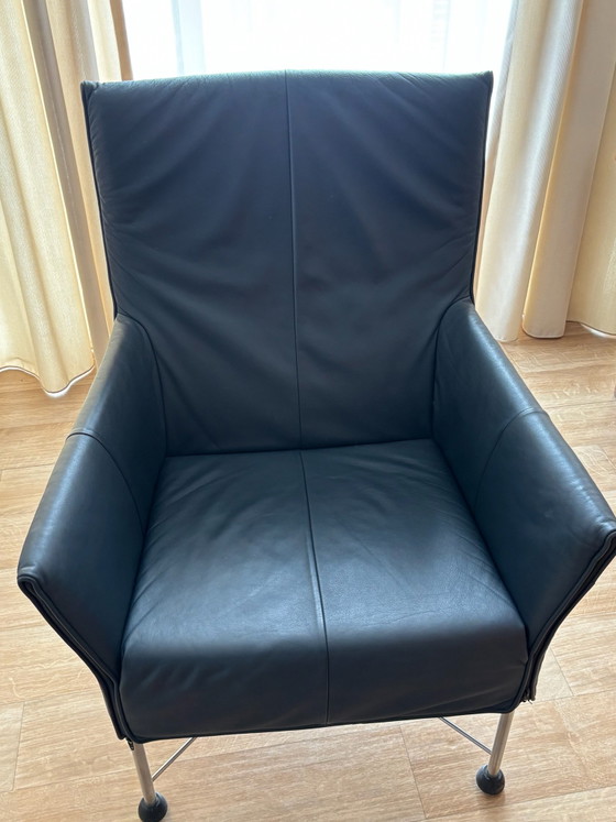 Fauteuils blauw en Saffraan – Montis, Leer, Chroom (photo 2 of 5)