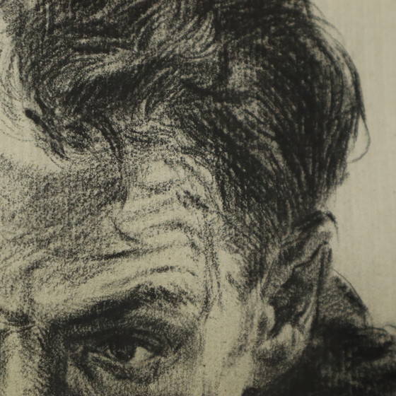 Image 1 of Kohlezeichnung Jurist Art Driesschaert 1974