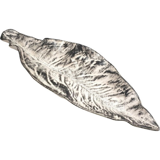 Feuille en céramique vintage de Pol Chambost, 1950