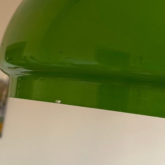 Image 1 of Grüne Pendelleuchte aus Opalglas