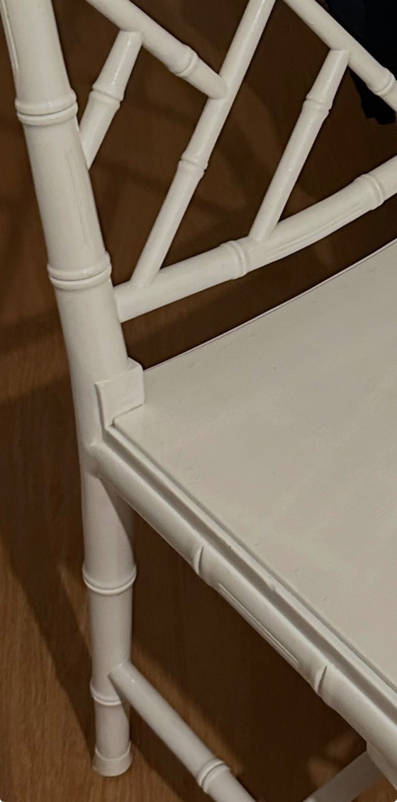 Image 1 of 4x Chippendale Esszimmerstühle Weiß