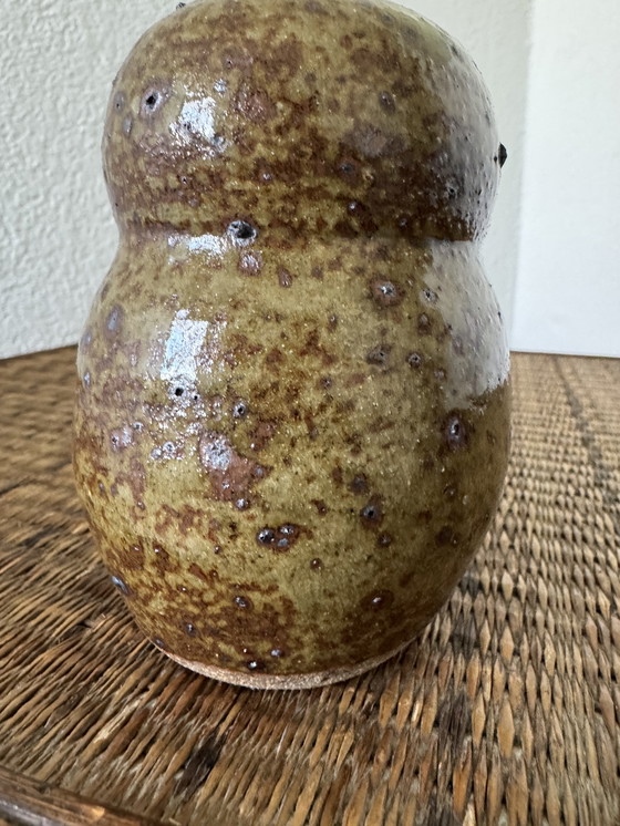 Image 1 of Portavelas de cerámica con forma de búho de Guy Baudat