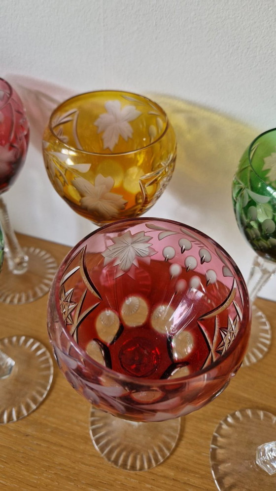 Image 1 of 6 x Weinrührer aus farbigem Kristall