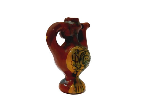 Image 1 of Vintage kleine decoratieve keramische kan