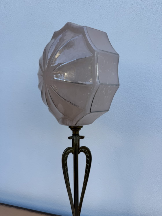 Lámpara Art Déco de bronce y cristal de Clichy – Lámparas de mesa, Bronze, Glass (photo 3 of 15)