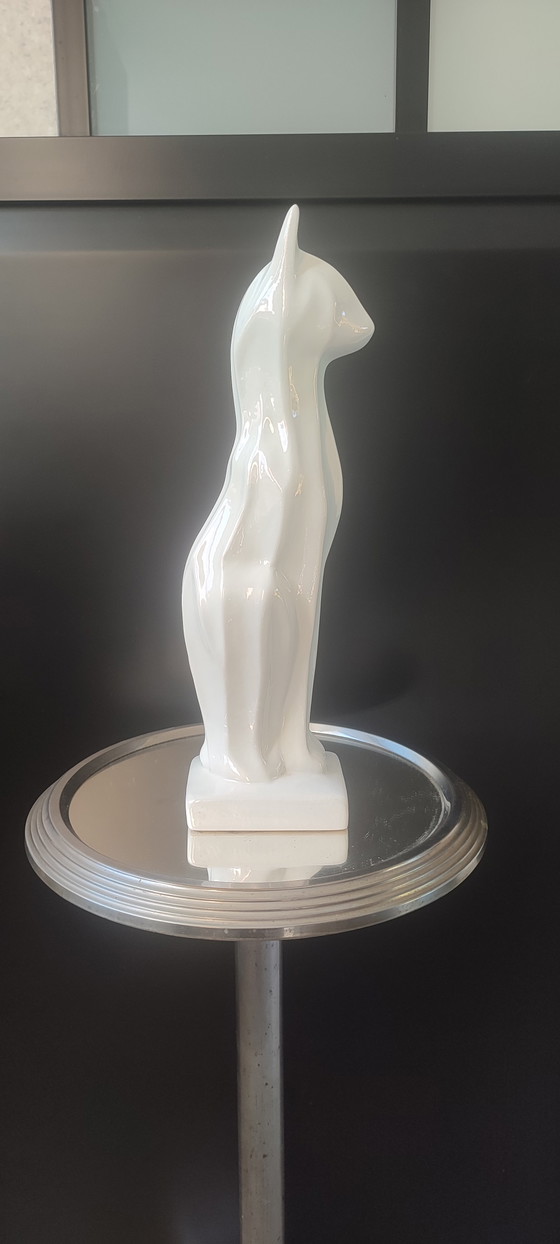 Scultura Felina Stile Art Déco (31 Cm) Ceramica Italiana – céramique italienne, Oggetti decorativi (photo 4 of 14)