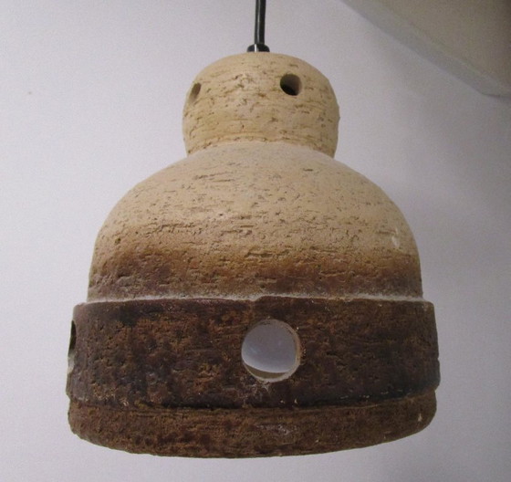 Vintage Brutalistische Keramische Hanglamp Uit De Jaren 70 – Hanglampen, Ceramic (photo 5 of 12)