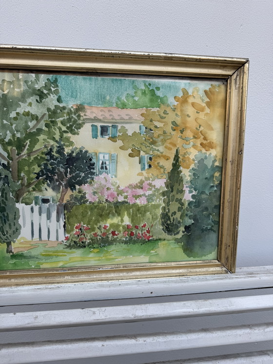 Image 1 of antico dipinto ad acquerello