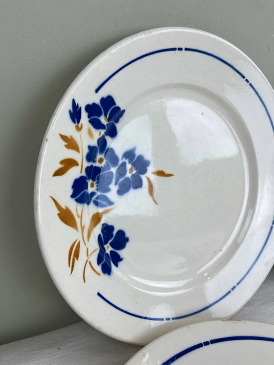 4 platos llanos antiguos – Loza, Porcelain (photo 6 of 11)