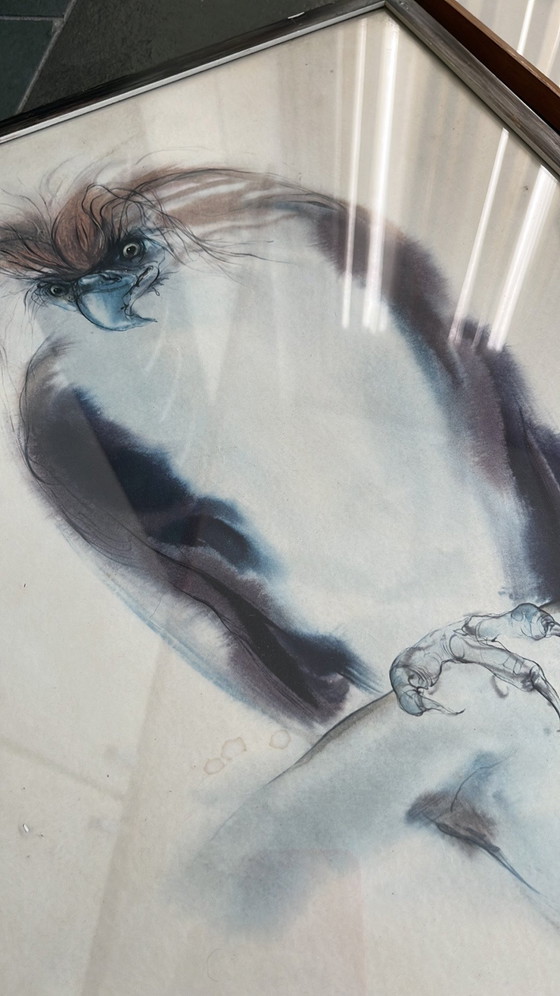 Image 1 of 2 Aquarel Van Klaus Meijer con stampa fine vintage