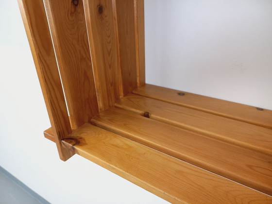 Image 1 of Coppia di mensole da parete vintage in pino in stile Maison Regain degli anni '80