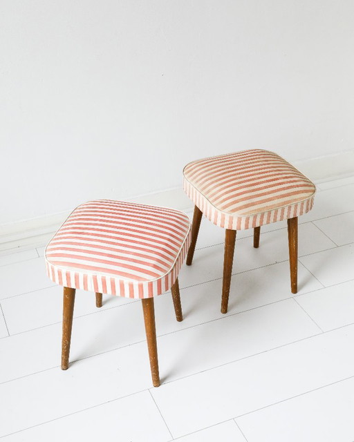 Set of two vintage Thonet stools