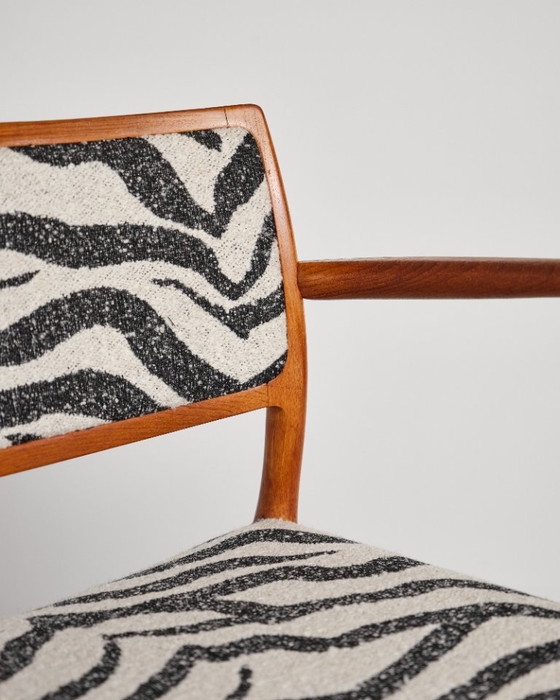Set aus 2 Niels O. Møller Modell 65 Sesseln, Dänemark 1968 – Niels Otto Møller, Esszimmerstühle, Textile (photo 8 of 14)