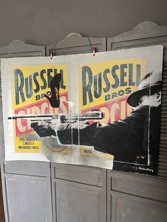 Image 1 of Zeefdruk (108/75cm) Moansburg “Clash R” nr7 vd 10