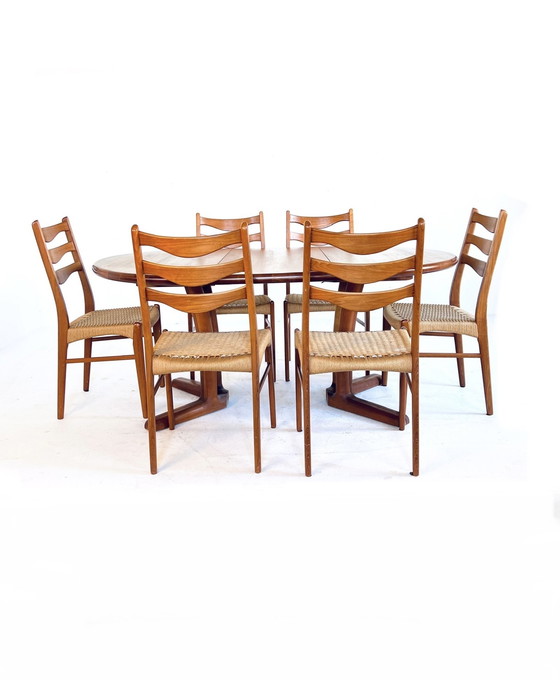 Image 1 of Table à manger extensible XL vintage, Dyrlund '70s