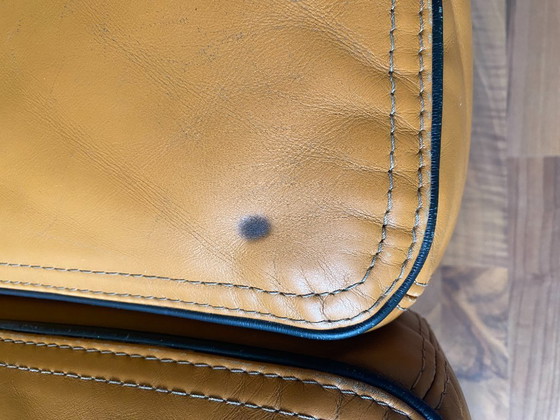 Image 1 of Roche Bobois Design Leder-Sitzgarnitur (3er, 2er & Sessel) – Cognac / Havanna-Braun