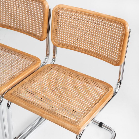Set di 6 sedie Cesca. Realizzate su disegno di Marcel Breuer. Anni '80. – Sedie da pranzo, Wood, Wicker (photo 15 of 26)