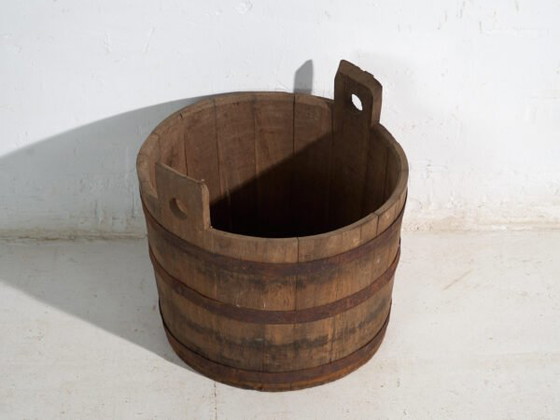 Barile in legno antico con cerchi in ferro – Europa Centrale, circa 1920 – Oggetti decorativi, Wood, Iron (photo 30 of 40)