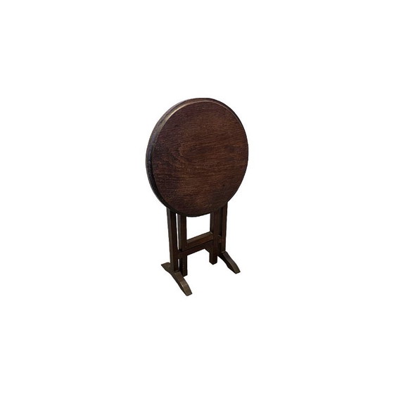 Old French Oak Folding Side Table, 1950s – Wood (photo 3 of 6)