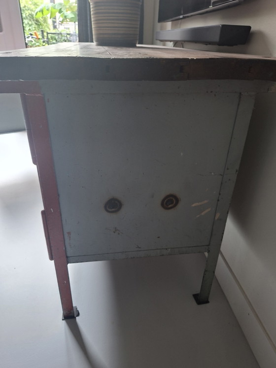 Original Industrial Sideboard – Metal, Wood (photo 6 of 6)