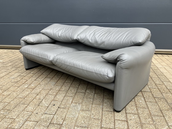 Image 1 of Cassina Maralunga 2,5-Sitzer in original grauem Pelle-Leder, SINGLE!