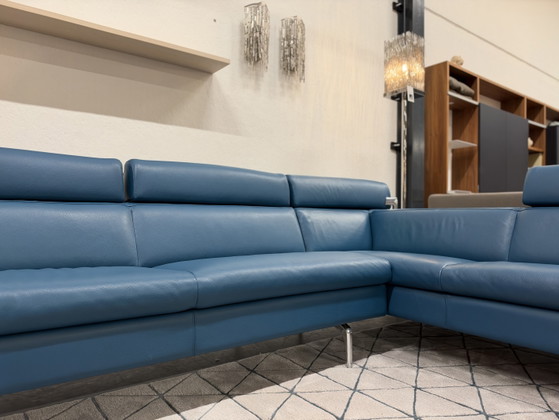 Leolux Horatio Divano Angolare Pelle Senso Teal 293x224, Divani angolari, Blu (foto 6 di 14)