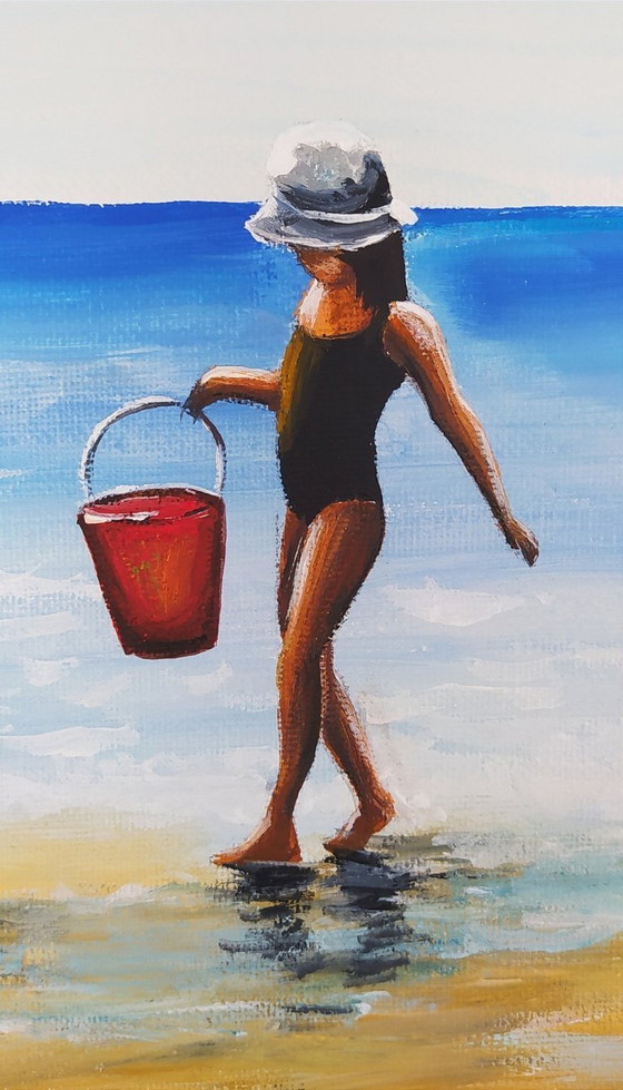 Image 1 of Della CAMILLERI - Red Buckets - Artist's painting