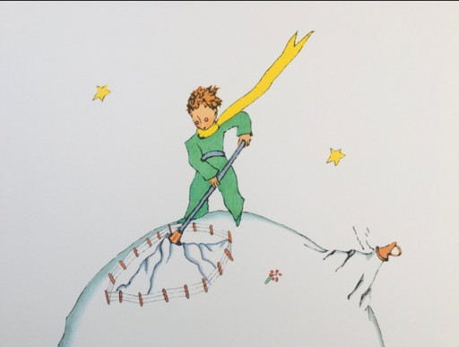 SAINT-EXUPERY, ' De kleine prins '. Gesigneerd lithografie