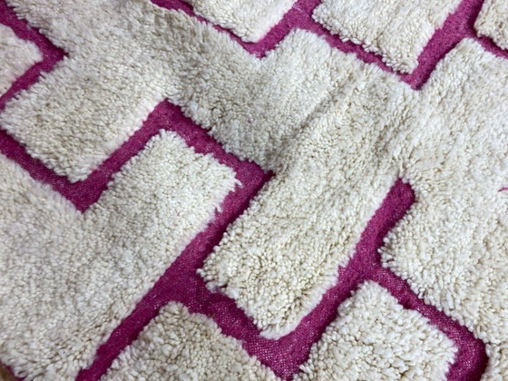 Image 1 of Handgemaakt Marokkaans gedecoreerd tapijt 250 cm x 150 cm