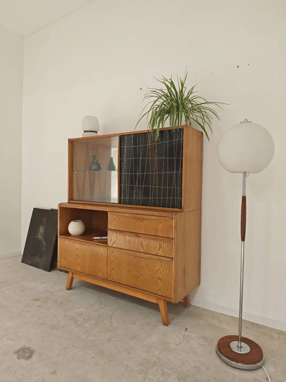 High buffet / Sideboard U 372 / 386 by B Landsman and H Nepozytek 60 – Jitona, Display cabinets, Wood, Glass (photo 8 of 40)