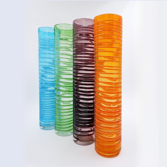 Image 1 of Set di quattro grandi vasi a spirale - Vetro di Murano