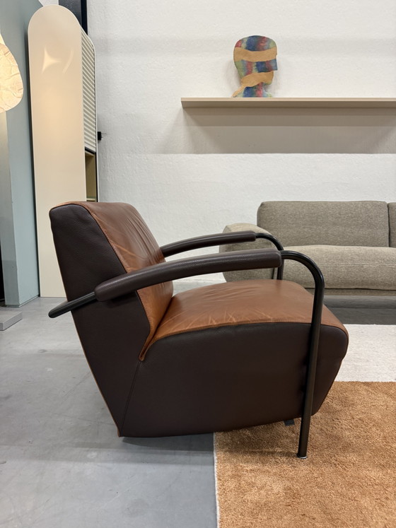 Leolux Scylla Low Armchair Brown Leather (photo 3 of 7)