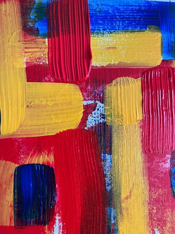 Image 1 of Abstract acrylschilderij 40x30cm.