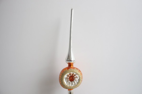 Image 1 of Antique glass Christmas ornament, Czechoslovakia, 1950s. 