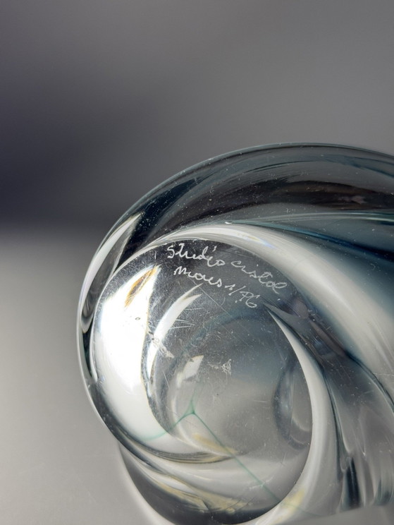 Val Saint Lambert “Lulea” Crystal Vase — René Delvenne, Studio Cristal, Limited Edition 1/6 (photo 11 of 15)