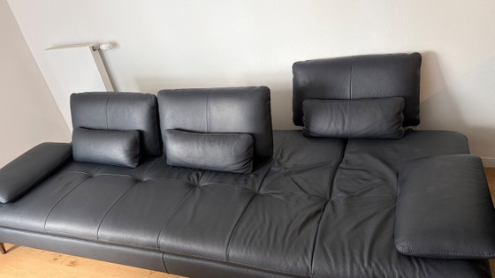 Image 1 of Roche Bobois Scenario 2 blaues Ledersofa – 4-Sitzer – neuwertig