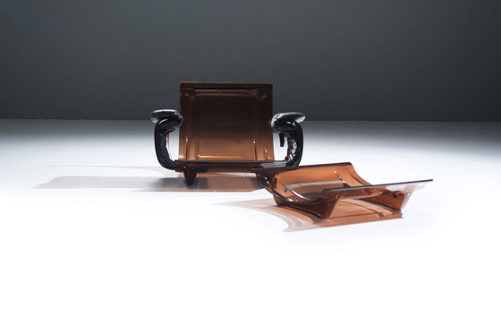 Image 1 of Rara poltrona e pouf Marsala in pelle nera - Michel Ducaroy - Ligne Roset