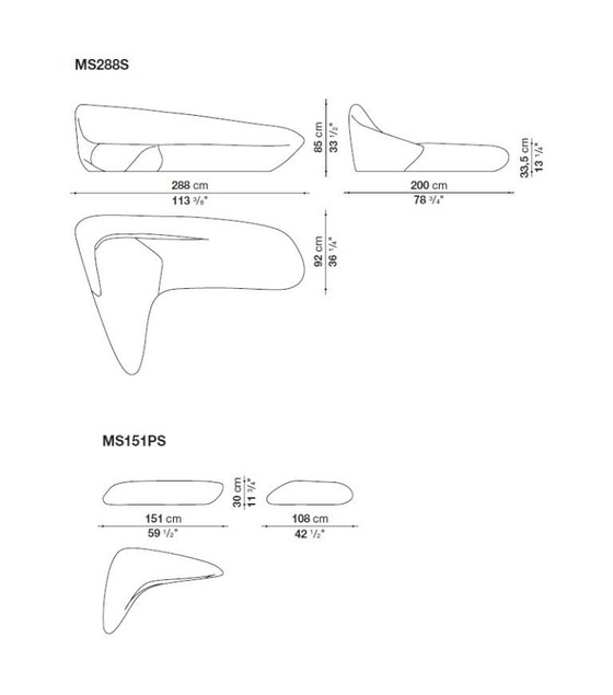 Image 1 of Canapé Moon System de B&B Italia – Zaha Hadid
