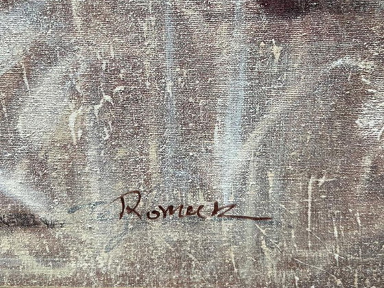 Image 1 of Dipinto unico firmato Romeck – Moderno e colorato – 80×80 cm