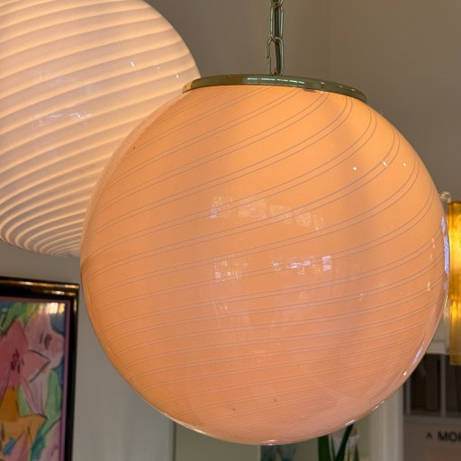 Roze Murano Hanglamp, Jaren 70