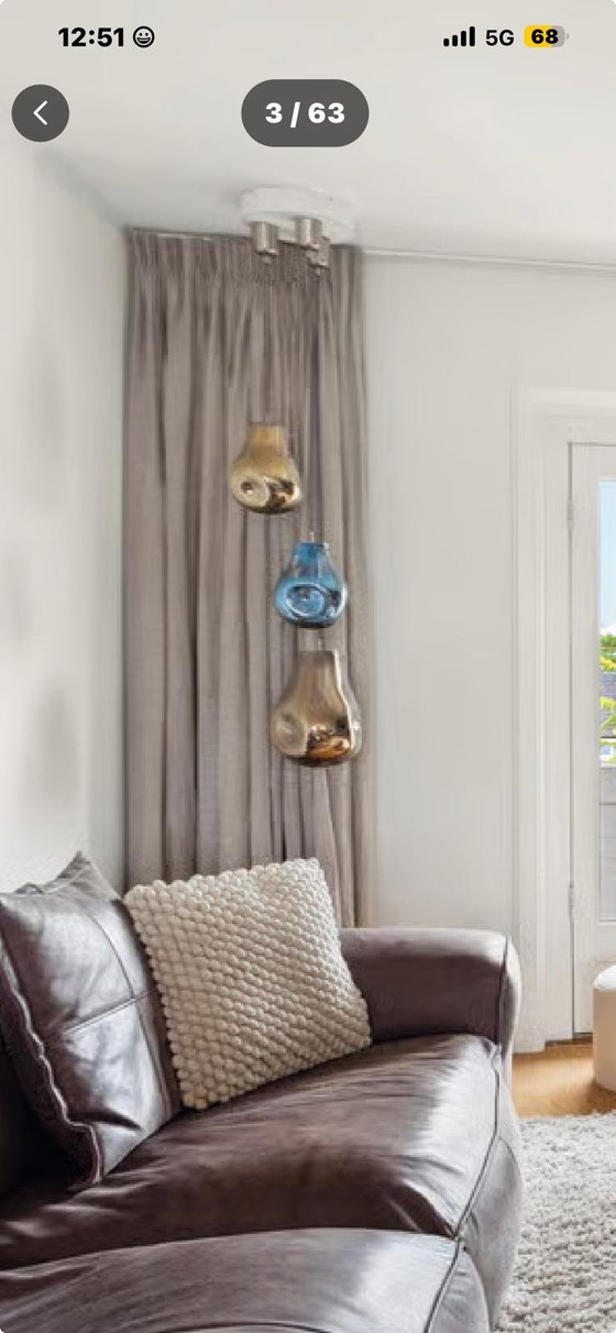 3 Lampade a sospensione Bomma Soap, blu, oro e argento – Cristallo, Vetro (photo 4 of 5)