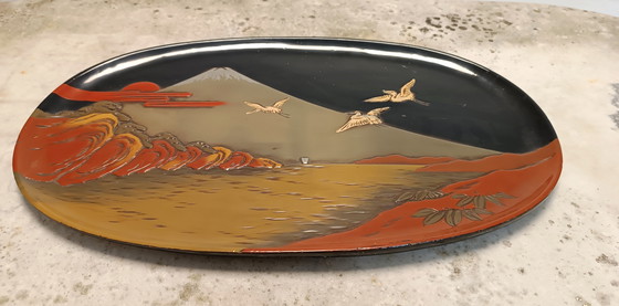 Image 1 of Vassoio giapponese antico in lacca vintage
