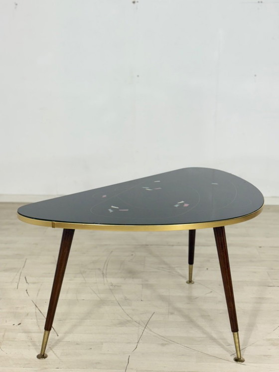 Image 1 of Very beautiful vintage coffee table, living room table, kidney-shaped table, side table, Mid Century