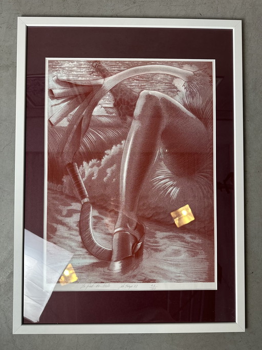 Genummerde zeefdruk - Camille De Taeye - Gesigneerd