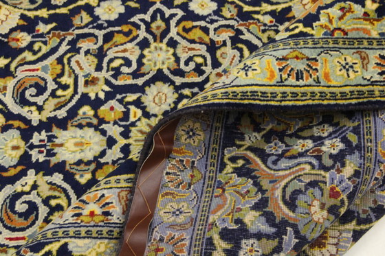 Image 1 of Original Perserteppich Keschan,Kashan Blau 330 x 234 cm Top Zustand Klassik Alt