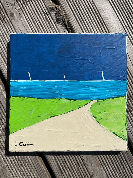 Image 1 of Acryl auf bespanntem Keilrahmen.  Format 20x20 cm.