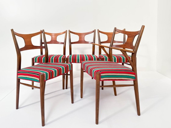 Image 1 of Satz von 5 seltenen Kurt Østervig Esszimmerstühlen von Randers Furniture, 1950er Jahre
