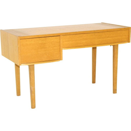 Banc téléphonique vintage en bois de chêne, Suède 1960